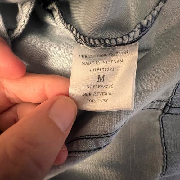 Vintage Y2k 1995 Charlotte Russe Button Down Blue Denim Style Dress Medium - Picture 11 of 11